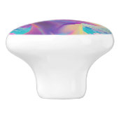 眼鏡をかけた華やかなネオンきらめく女性 セラミックノブ (側面)