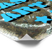 眼鏡をかけた賢おもしろい猫 ポスター (角)