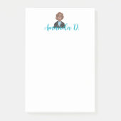 眼鏡をかけた黒い女パーソナライズされたの子 ポストイット (正面)