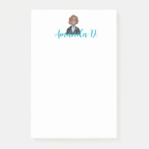 眼鏡をかけた黒い女パーソナライズされたの子