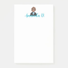 眼鏡をかけた黒い女パーソナライズされたの子 ポストイット