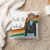 眼鏡をかけた黒本好き娘 クッション (ブランケット)