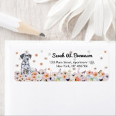 眼鏡をかけているダルマチアの犬 ラベル (インサイチュ)