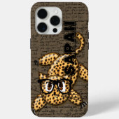 眼鏡をかけている可愛いオタクなヒョウ猫 Case-Mate iPhoneケース (裏面)