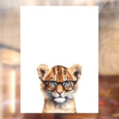 眼鏡をかけている可愛いライオンの子 ウィンドウサイン (シート2)