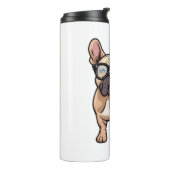 眼鏡をフランスの掛けたブルドッグ タンブラー (回転左)