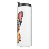 眼鏡をフランスの掛けたブルドッグ タンブラー (回転右)