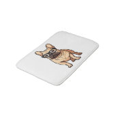 眼鏡をフランスの掛けたブルドッグ バスマット (アングル)