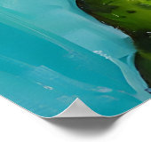 眼鏡を掛けたカエル吹がピンク色の泡 ポスター (角)