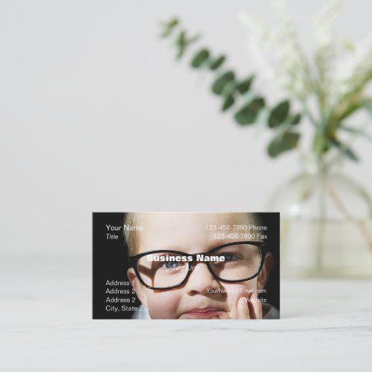 眼鏡を掛けた子供HAMbyWG名刺 名刺 (スタンド正面)