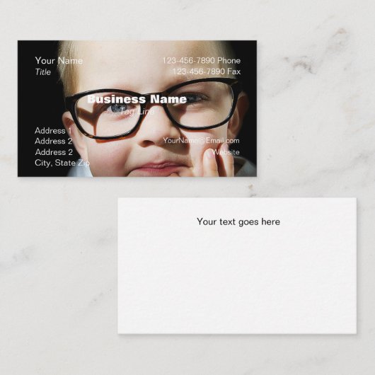 眼鏡を掛けた子供HAMbyWG名刺 名刺 (正面/裏面)