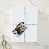 眼鏡を掛けた野ネズミ ギフトタグ (より糸つき)