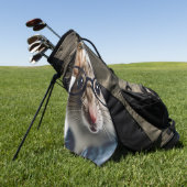 眼鏡を掛けた野ネズミ ゴルフタオル (グリーン)