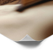 眼鏡を掛け読た猫は子猫に本だ ポスター (角)