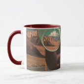 眼鏡を通して広がる砂漠の超現実的な肖像 マグカップ (左)