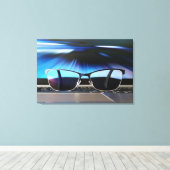 眼鏡を通して水平線 キャンバスプリント (インサイチュ (ウッドフロア))