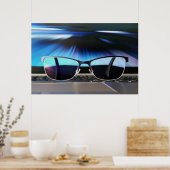 眼鏡を通して水平線 ポスター (キッチン)