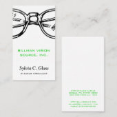 眼鏡アイウェア光学ビジョン垂直 名刺 (正面/裏面)