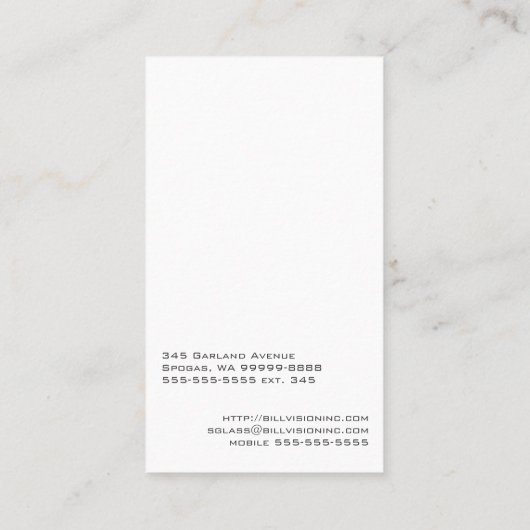 眼鏡アイウェア光学視覚 名刺 (裏面)