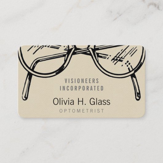 眼鏡アイウエアクリームフランフェイクネル 名刺 (正面)