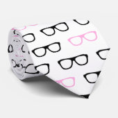 眼鏡オタク系のピンクギークメンズネックタイ ネクタイ (ロール)