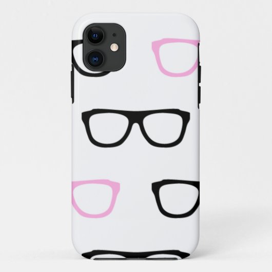 眼鏡オタク系のピンクギーク Case-Mate iPhoneケース (裏面)
