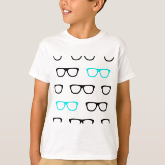 眼鏡オタク系のブルーギーク Tシャツ