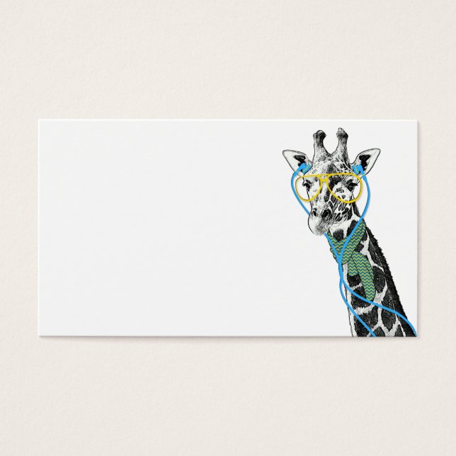 眼鏡カッコいいおもしろい付きトレンディーキリン、イヤホン (正面)