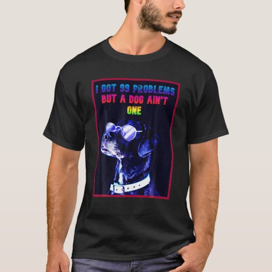 眼鏡カッコいい句Dを持つレトロおもしろいヴィンテージ犬 Tシャツ (正面)