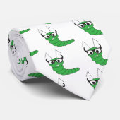 眼鏡カッコいい模様の練おもしろいり毛虫 ネクタイ (ロール)