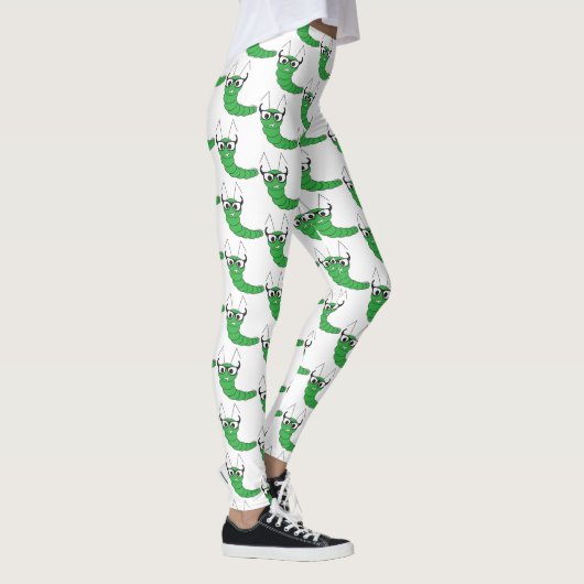 眼鏡カッコいい模様の練おもしろいり毛虫 レギンス (右)