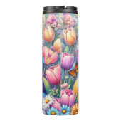 眼鏡カラフルをかけて紅茶を飲む猫 タンブラー (裏面)