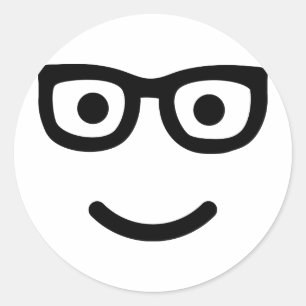 眼鏡ギークおたく ラウンドシール