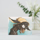 眼鏡クールと帽子を着用したロバ ポストカード (スタンド正面)