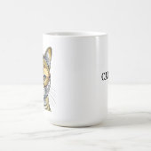 眼鏡クール付きキティパーソナライズされた猫 コーヒーマグカップ (中央)