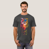 眼鏡クール付きフクロウ Tシャツ (正面フル)
