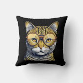 眼鏡クール付き猫 クッション (裏面)