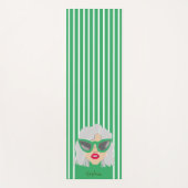 眼鏡クール付き白髪の名前をカスタムする ヨガマット (正面)