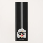 眼鏡クール付き白髪の名前をカスタムする ヨガマット (正面)