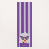 眼鏡クール付き白髪の名前をカスタムする ヨガマット (正面)