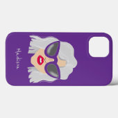 眼鏡クール付き白髪の名前をカスタムする Case-Mate iPhoneケース (裏面 (横))