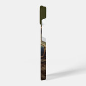 眼鏡クール入りの可愛いラクーン動物ユーモアアート iPhoneケース (左側面)