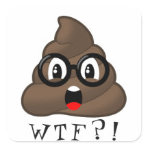 眼鏡シおもしろいッカー付きWTFウンチ絵文字