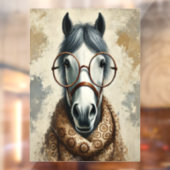 眼鏡スタイリッシュ付き馬 – おもしろいヴィンテージ ウィンドウサイン (シート2)