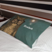 眼鏡パーソナライズされたの付いた男の子のルームフクロウ 枕カバー