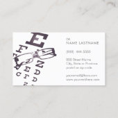 眼鏡フォトメトリックビジネスカード 名刺 (裏面)