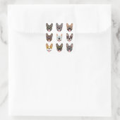 眼鏡フランスのをかけている可愛いブルドッグ スクエアシール (バッグ)