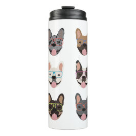 眼鏡フランスのをかけている可愛いブルドッグ タンブラー