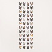 眼鏡フランスのをかけている可愛いブルドッグ ヨガマット (正面)