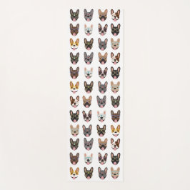 眼鏡フランスのをかけている可愛いブルドッグ ヨガマット